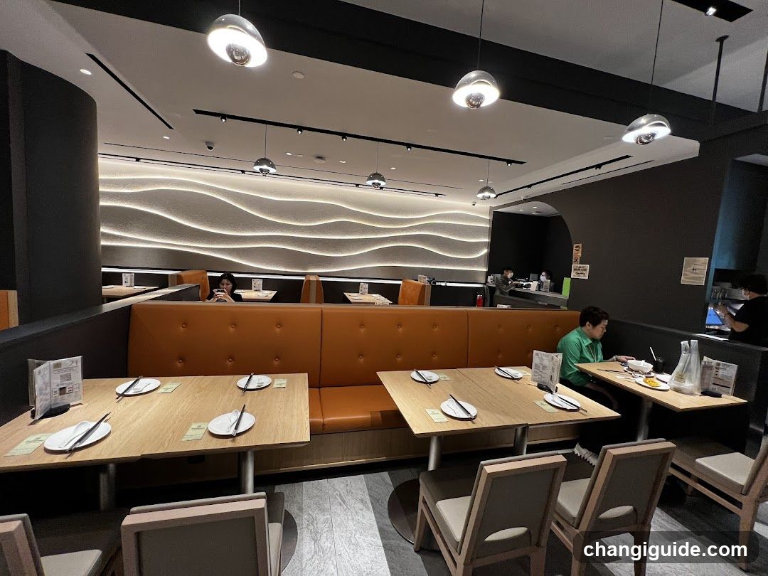 Restaurant Interior with Booth Seating