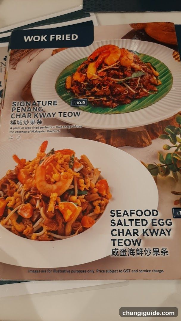 Wok Fried Menu Page