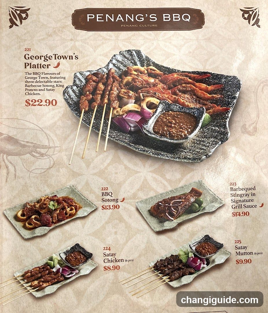 Penang's BBQ Menu Page