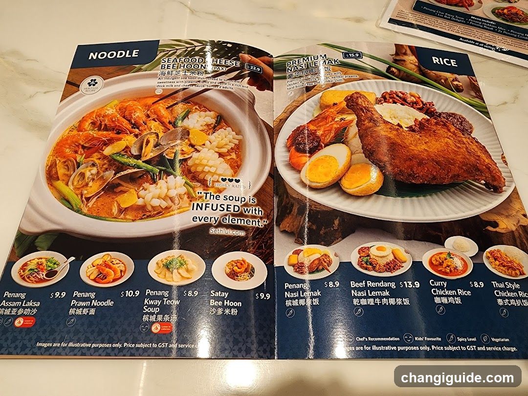 Noodle and Rice Menu Spread