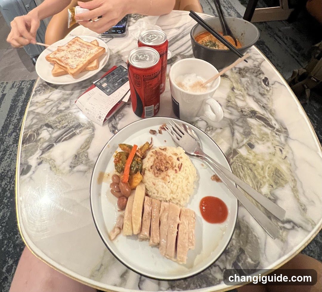 Dining Table with Food and Drinks