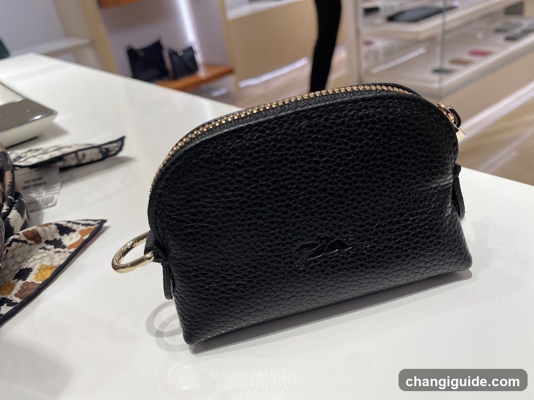 Black Leather Cosmetic Pouch