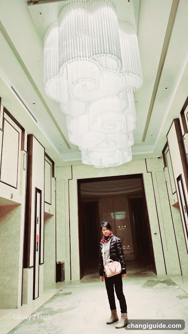 Lobby Interior with Chandelier