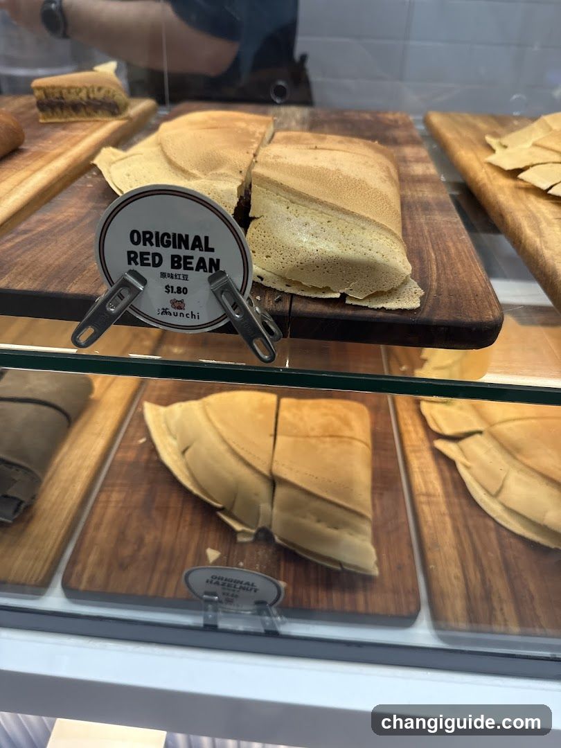 Original Red Bean Crepe Display
