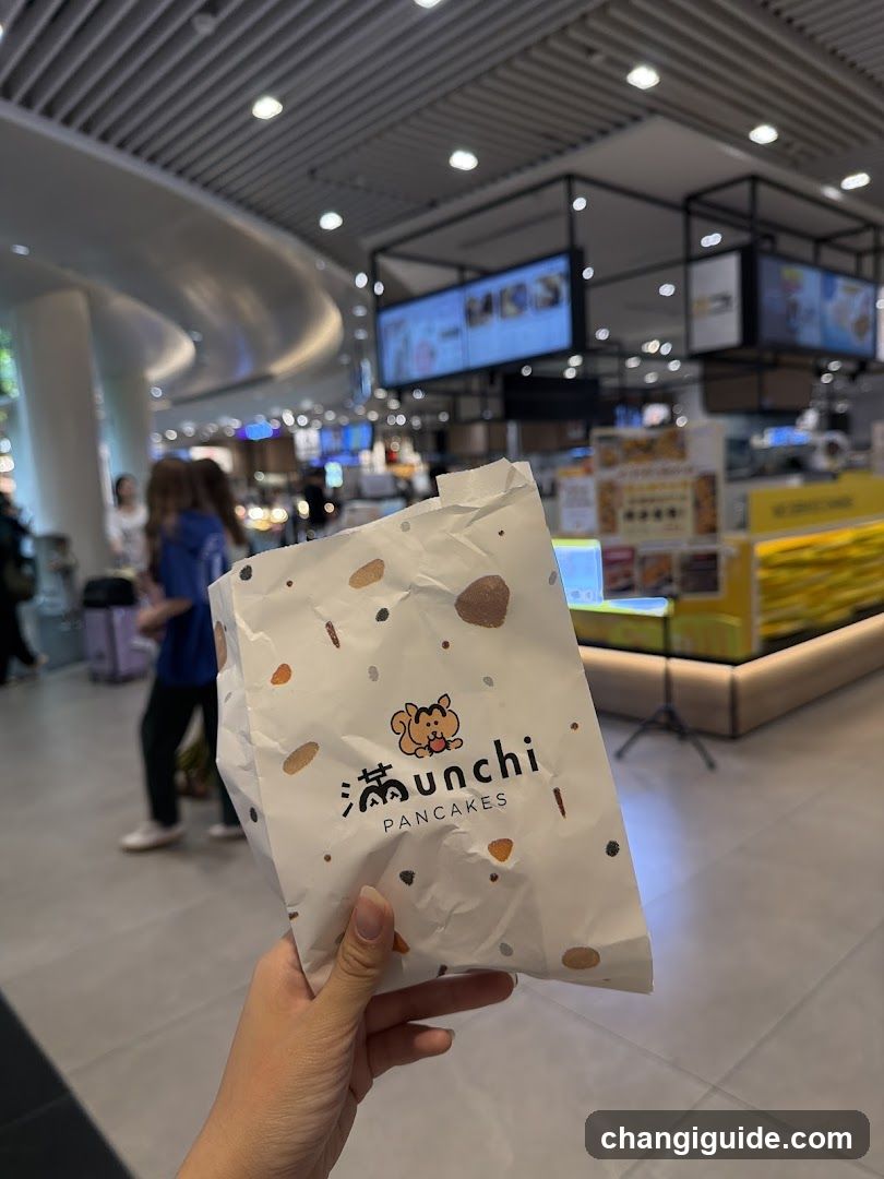 Pancake Takeout Bag in Airport Food Court