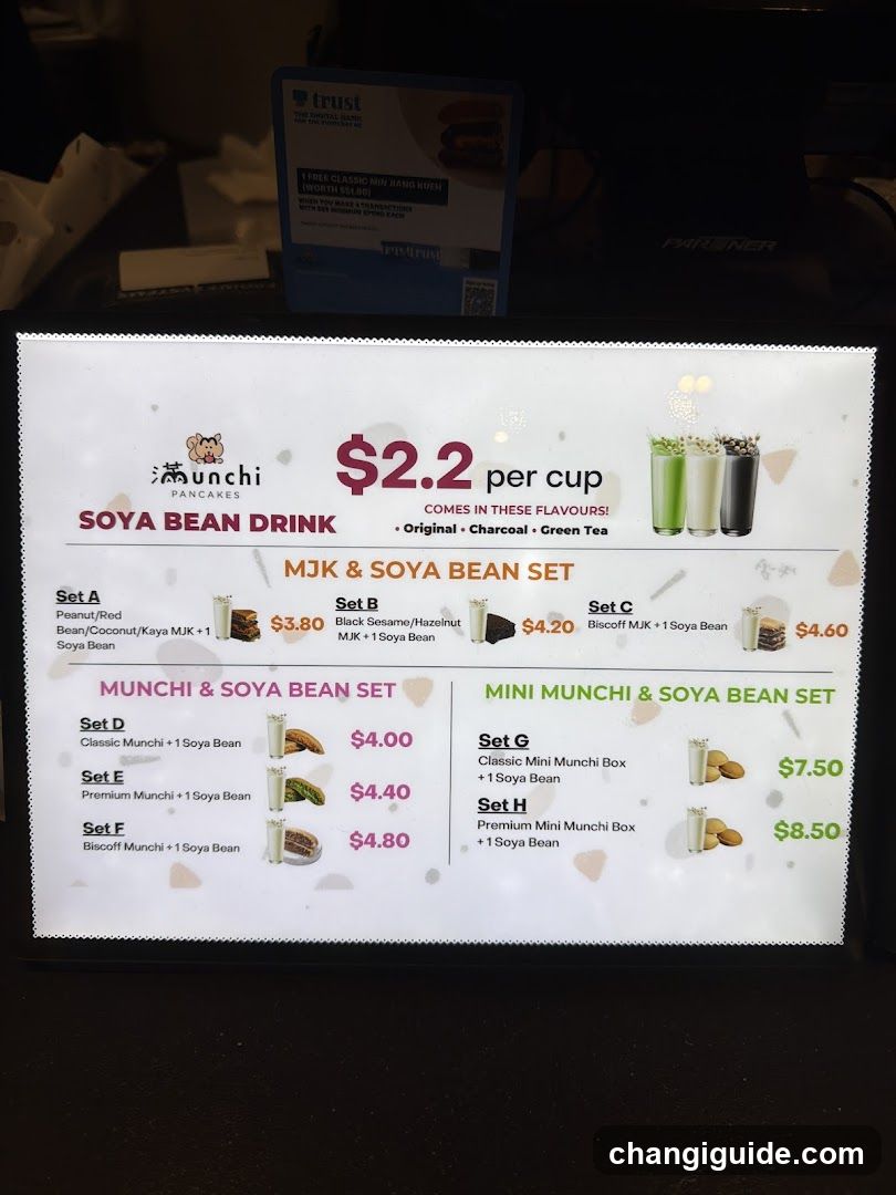 Munchi Pancakes Menu Board