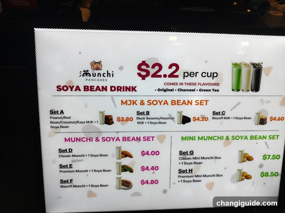 Munchi Pancakes Soya Bean Drink Menu