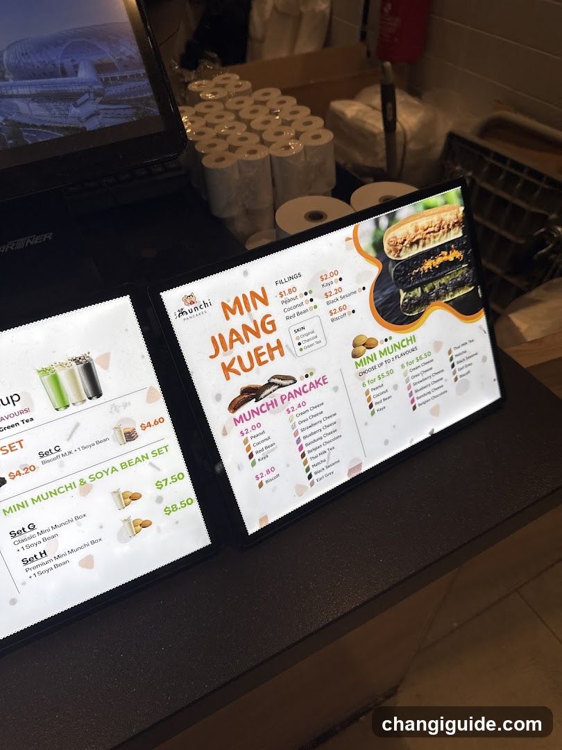Digital Menu Display at Counter