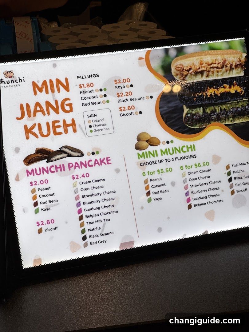 Munchi Pancakes Menu Board
