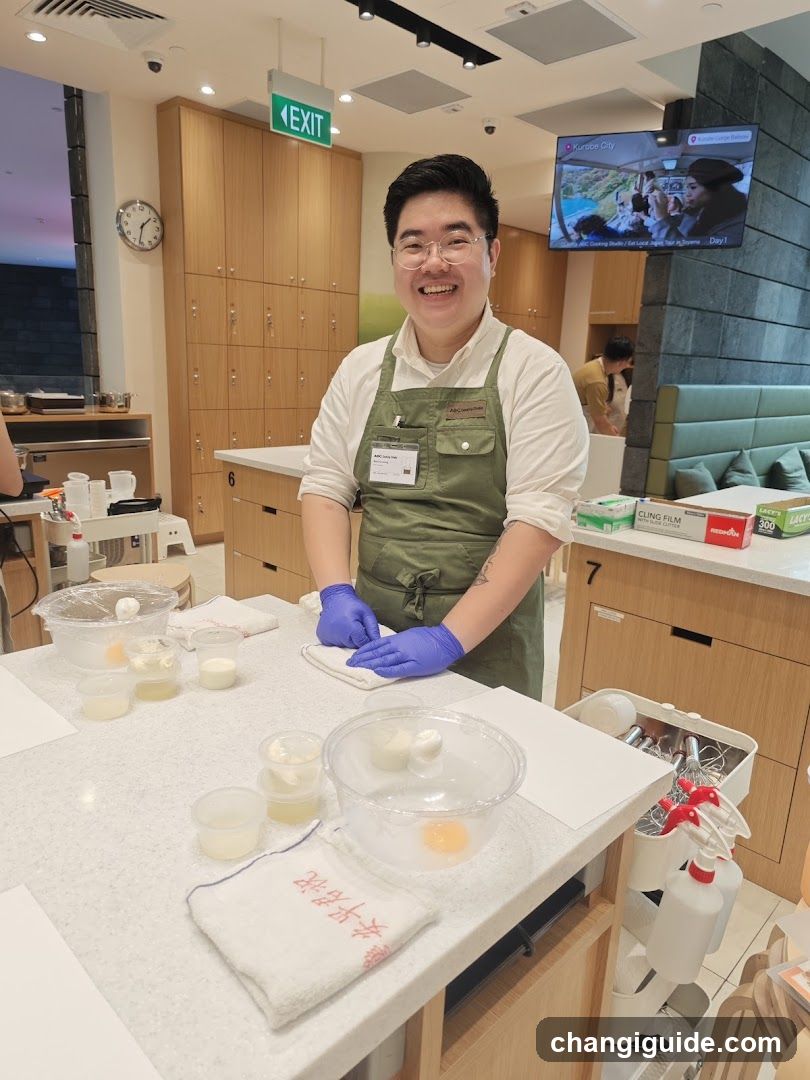 Staff in kitchen preparing food items