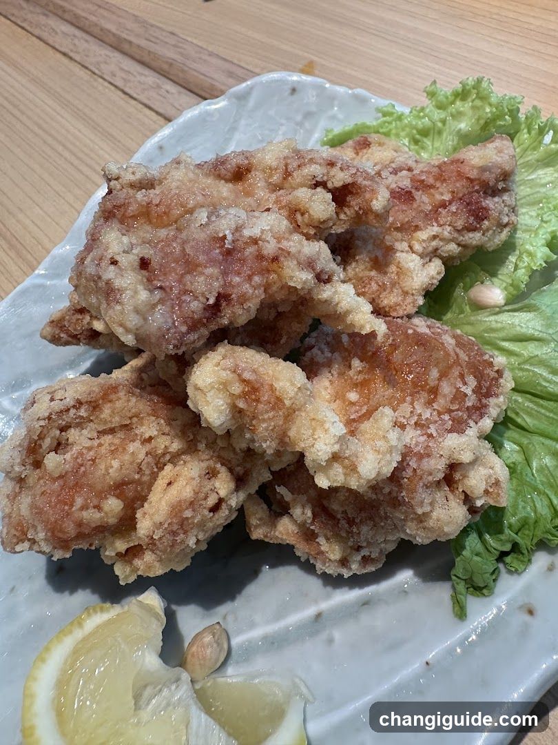 Fried Chicken with Lemon and Lettuce