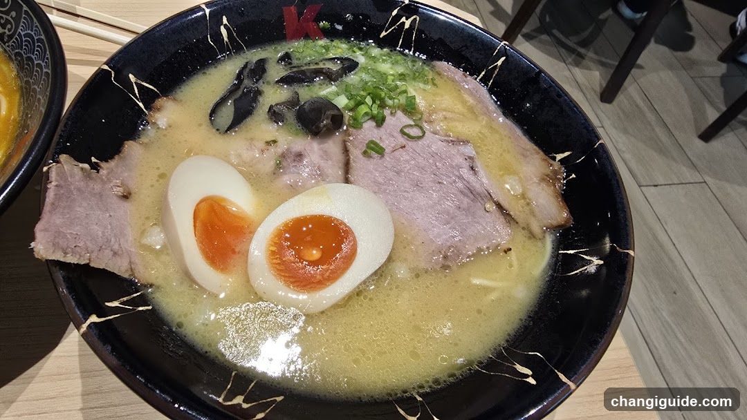 Ramen Bowl with Soft-Boiled Eggs and Pork Slices