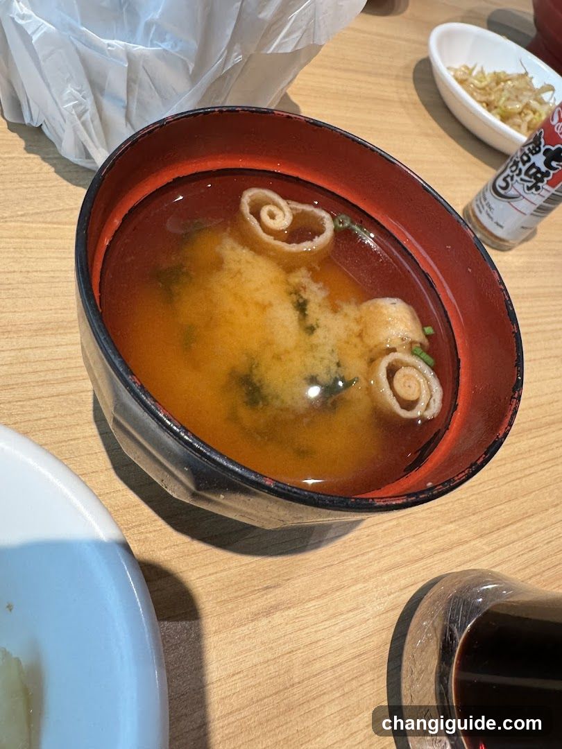 Bowl of Soup with Tofu and Green Onions