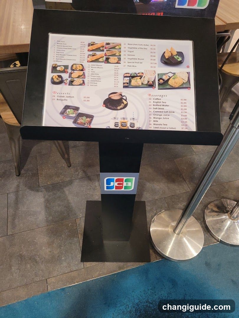 JCB Menu Board
