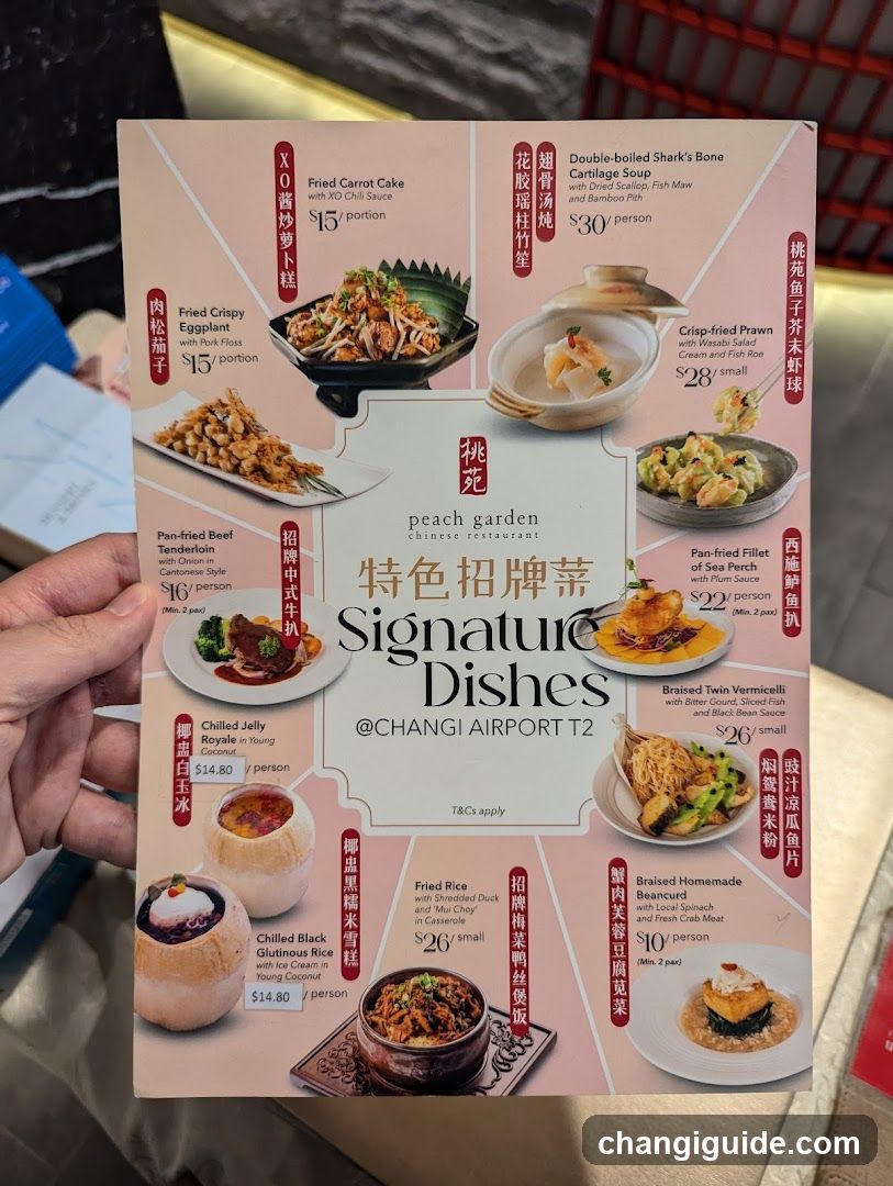 Peach Garden Signature Dishes Menu