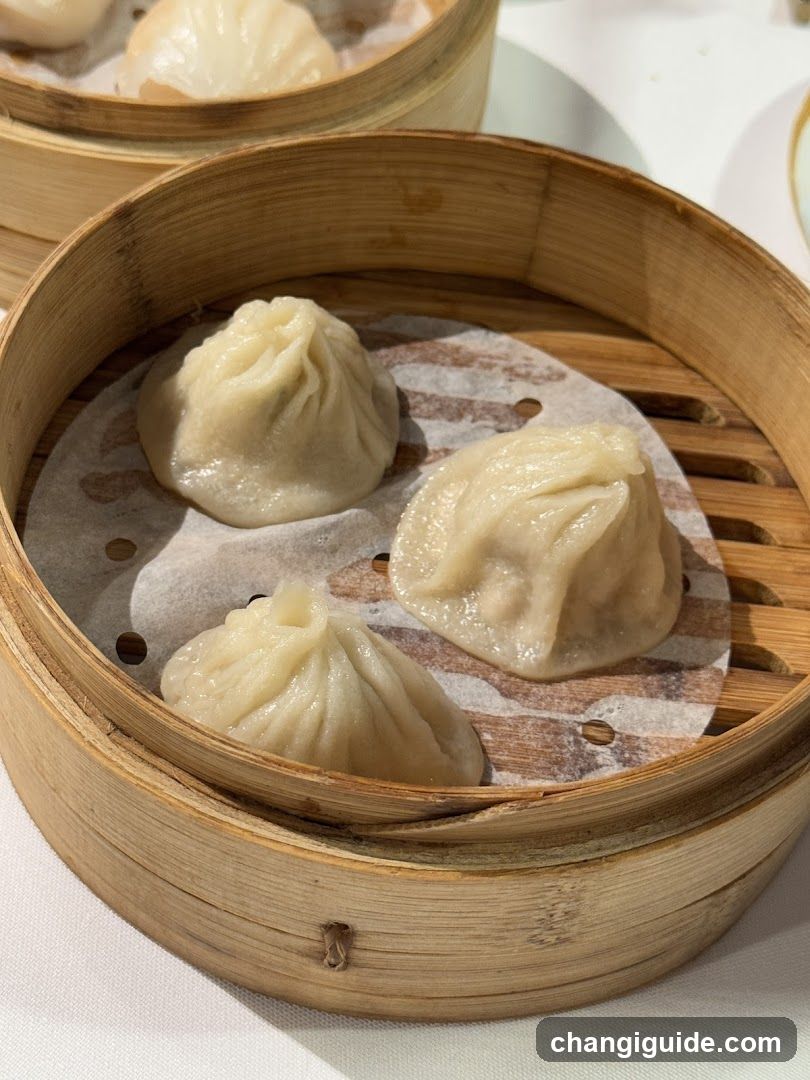 Steamed Dumplings in Bamboo Basket