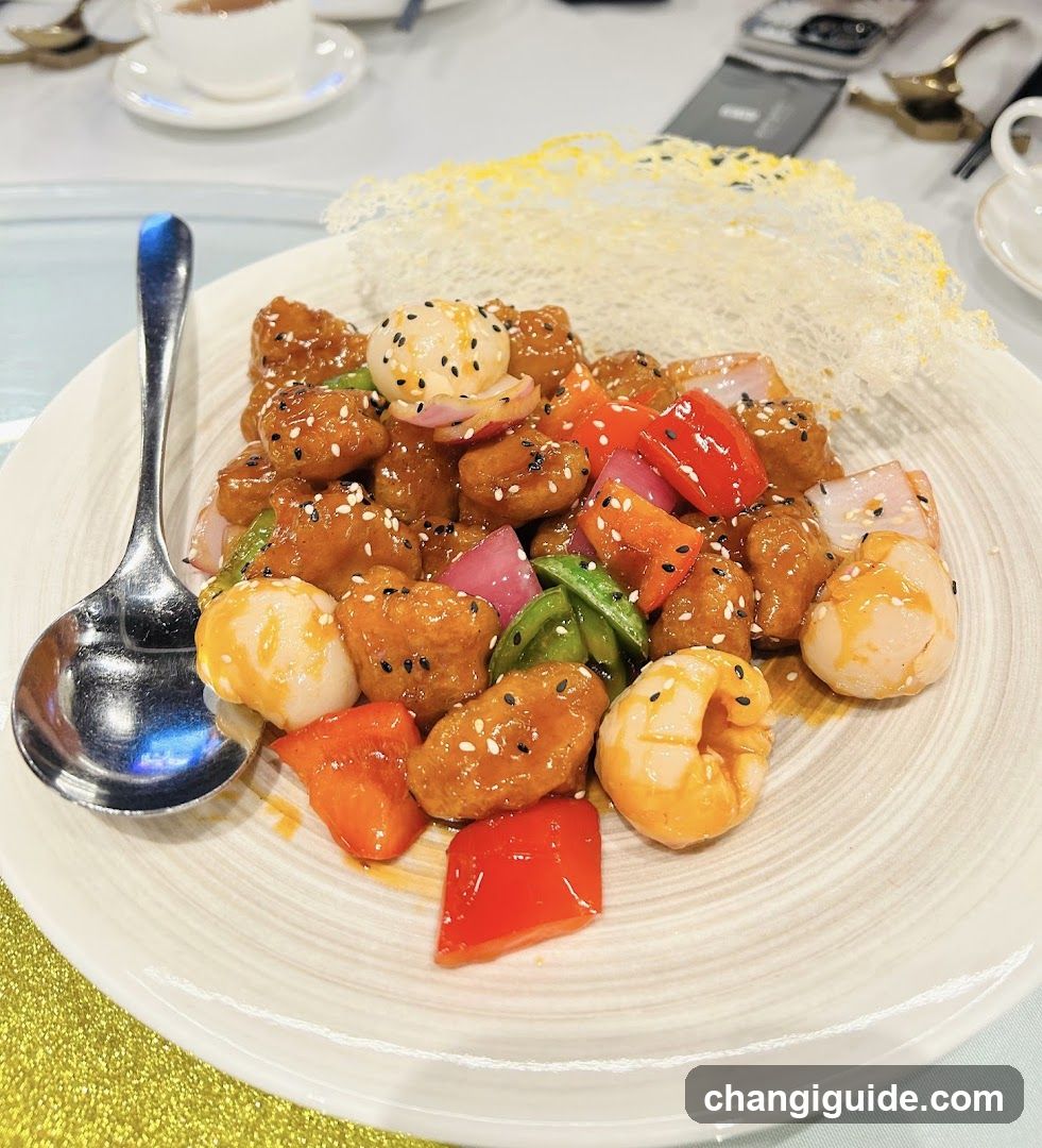 Sichuan-style Sweet and Sour Chicken with Shrimp
