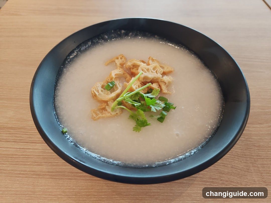 Congee with Fried Dough and Cilantro