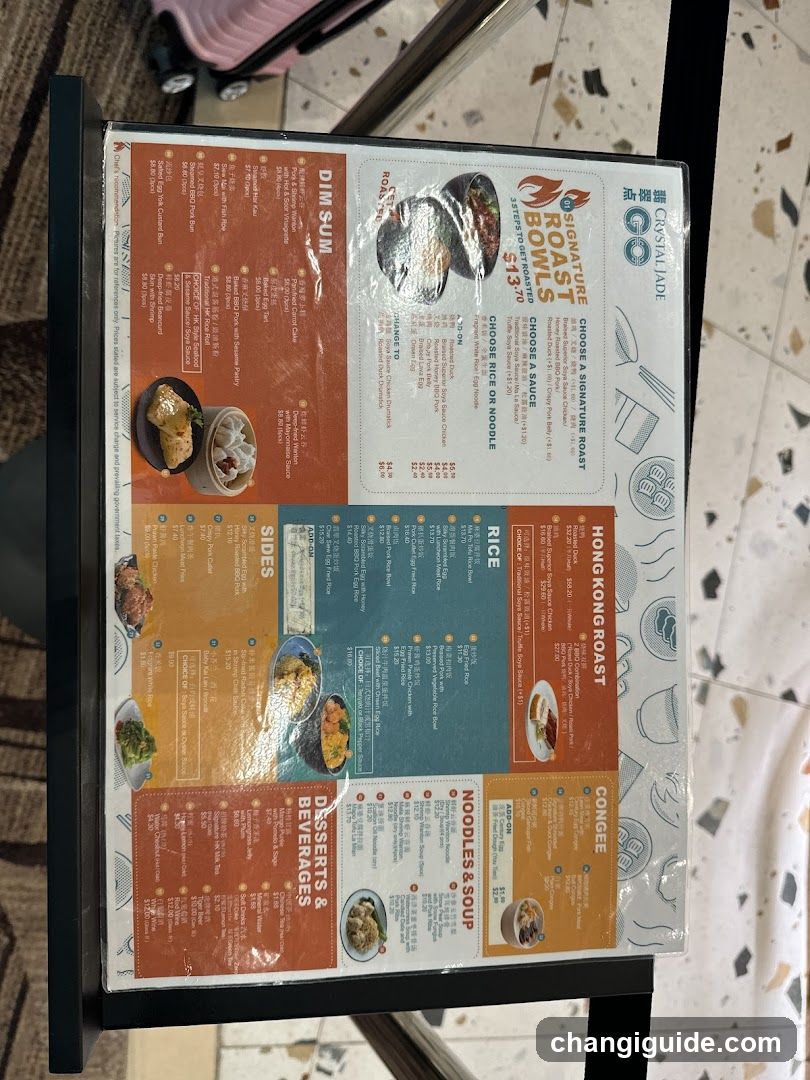 Crystal Jade Menu