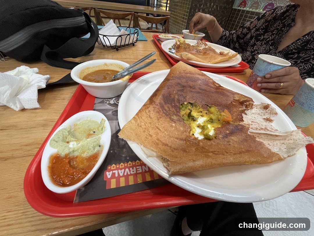 Dosa Meal at Restaurant
