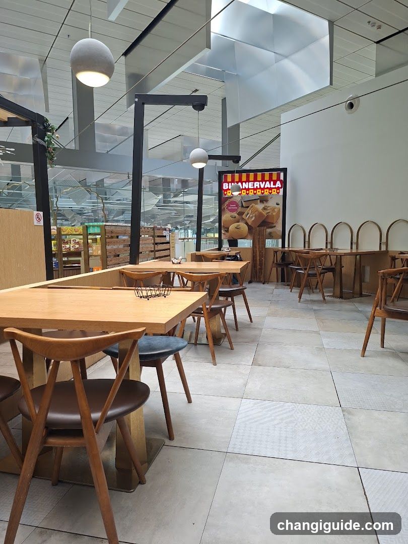Restaurant Interior with Signage