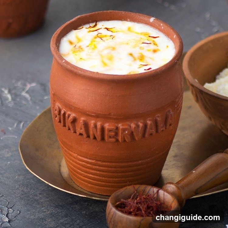 Saffron Milk in Clay Pot