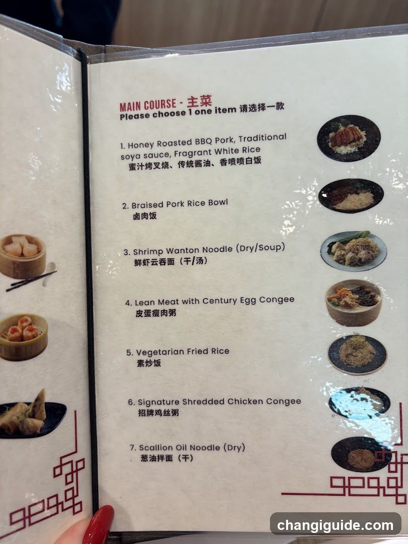 Main Course Menu