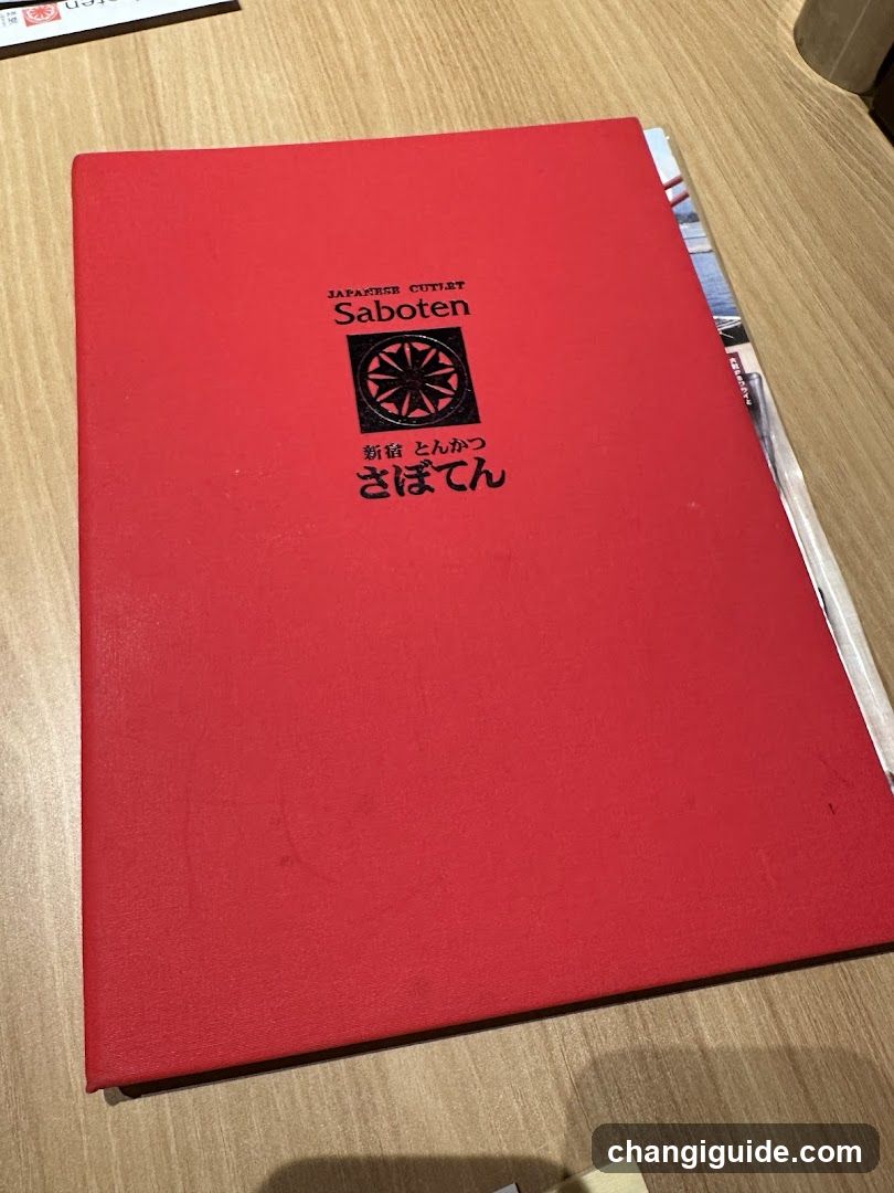 Red Menu Book Cover