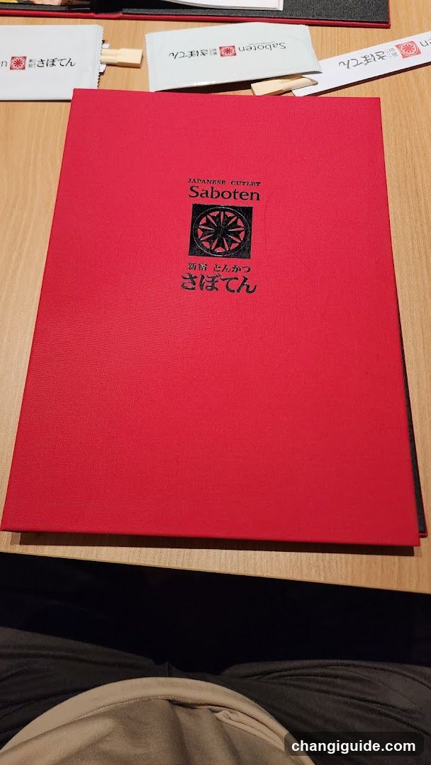 Saboten Menu Cover