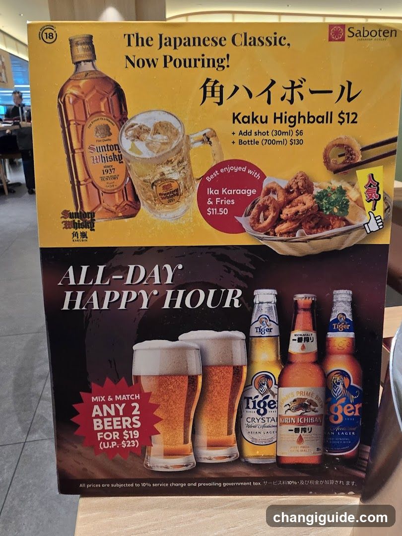 Saboten Menu Board
