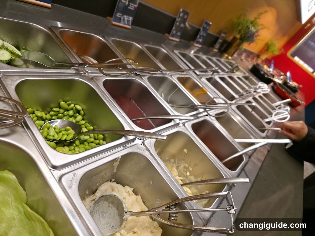 Salad Bar with Edamame and Other Ingredients