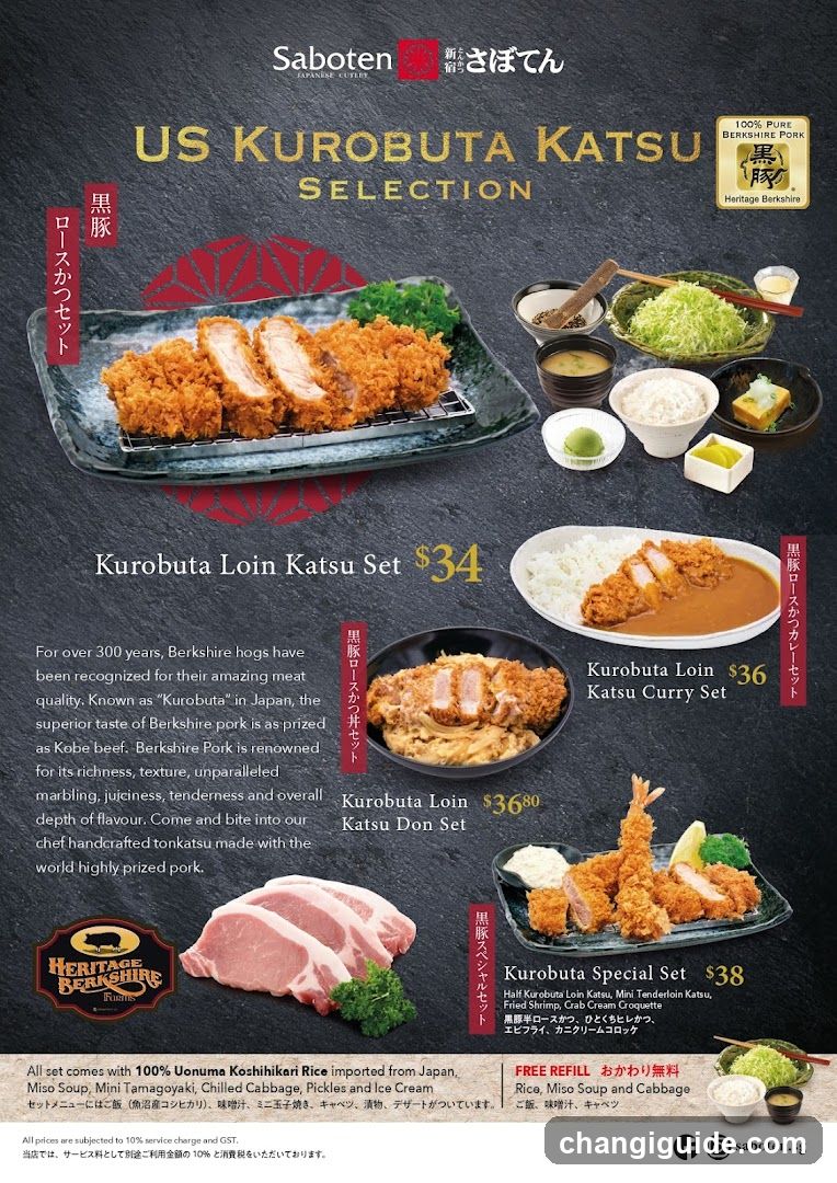 Saboten US Kurobuta Katsu Selection Menu