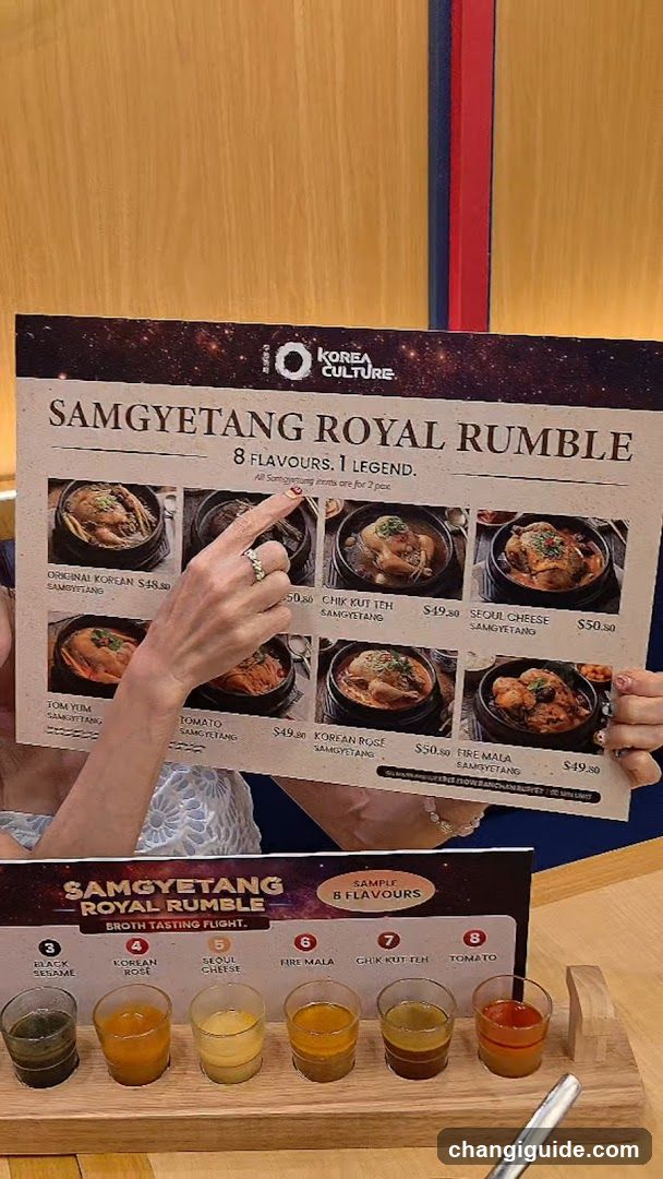 Samgyetang Royal Rumble Menu Display