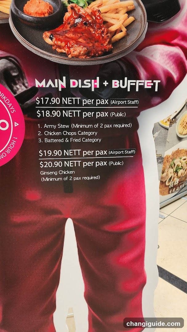 Main Dish + Buffet Menu Display