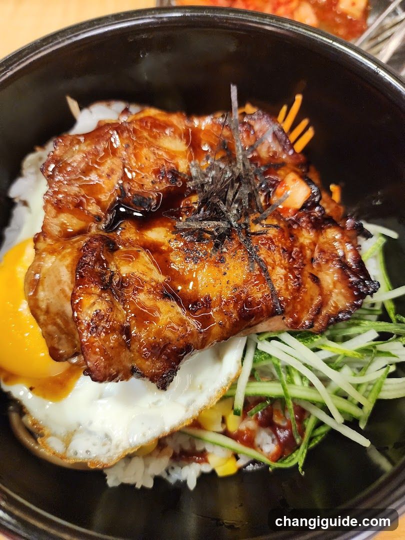 Grilled Pork Bowl with Egg and Vegetables
