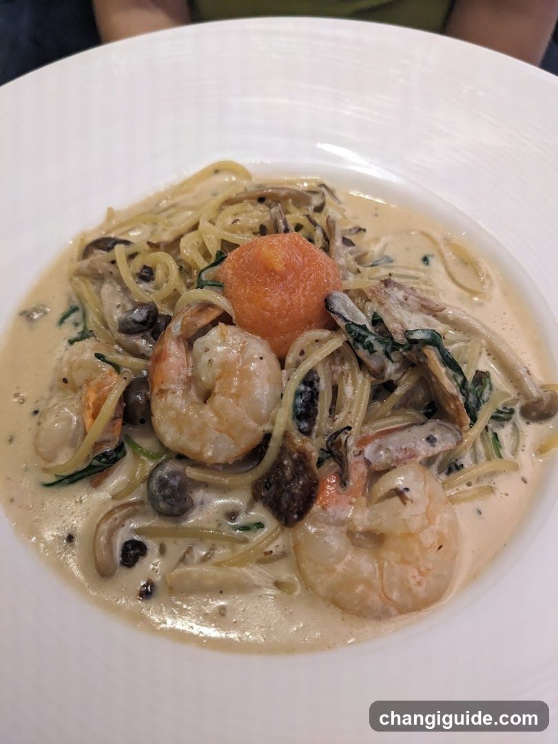 Creamy Pasta with Shrimp and Mushrooms