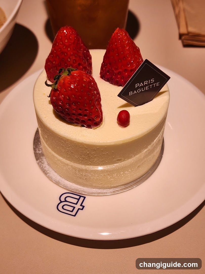 Strawberry Cake with Paris Baguette Tag