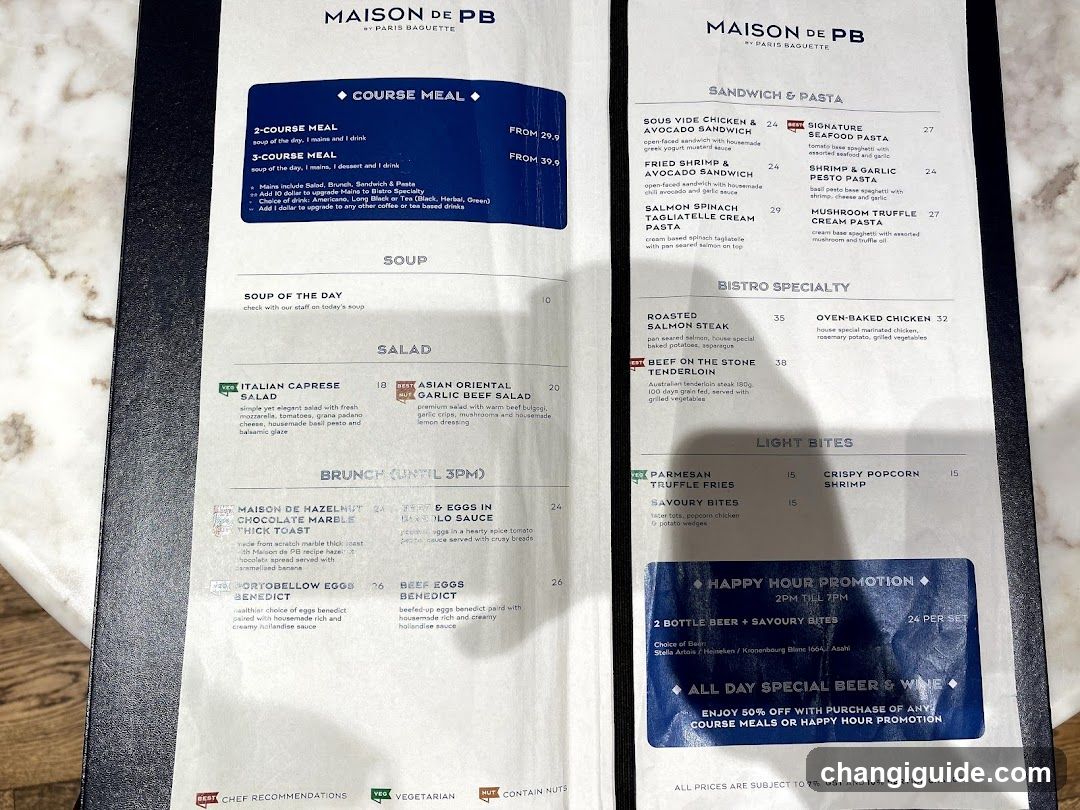 Maison de PB Menu