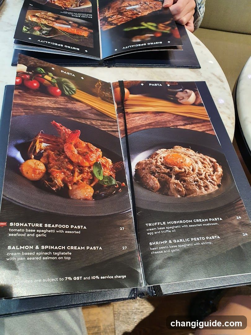 Pasta Menu Display
