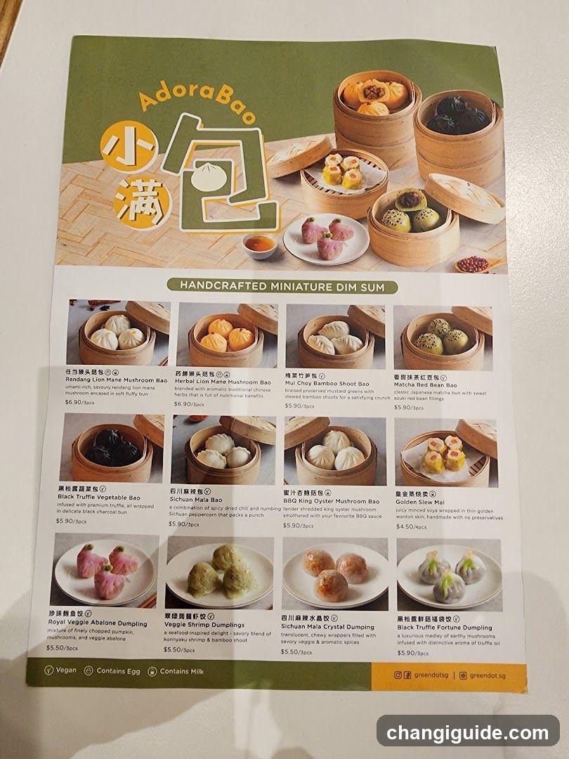 AdoraBao Miniature Dim Sum Menu