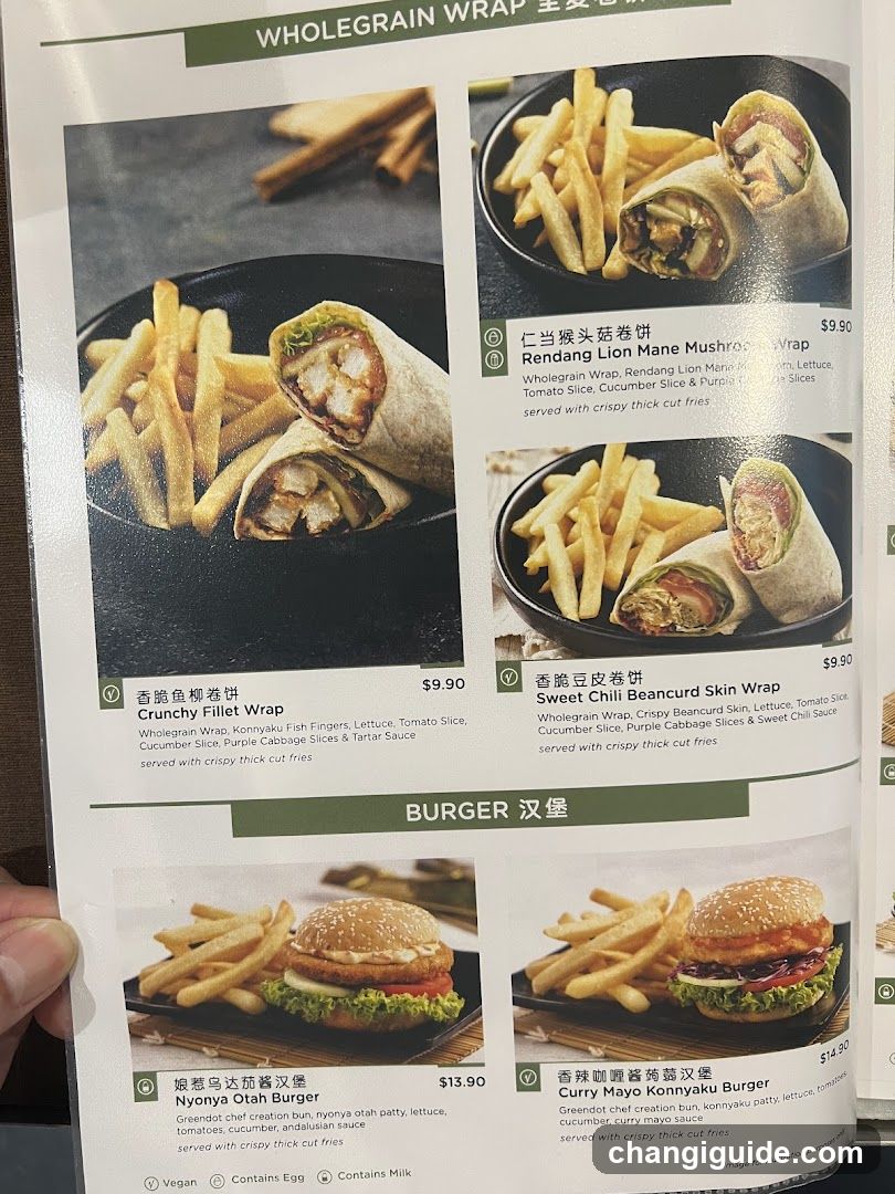 Wholegrain Wrap & Burger Menu