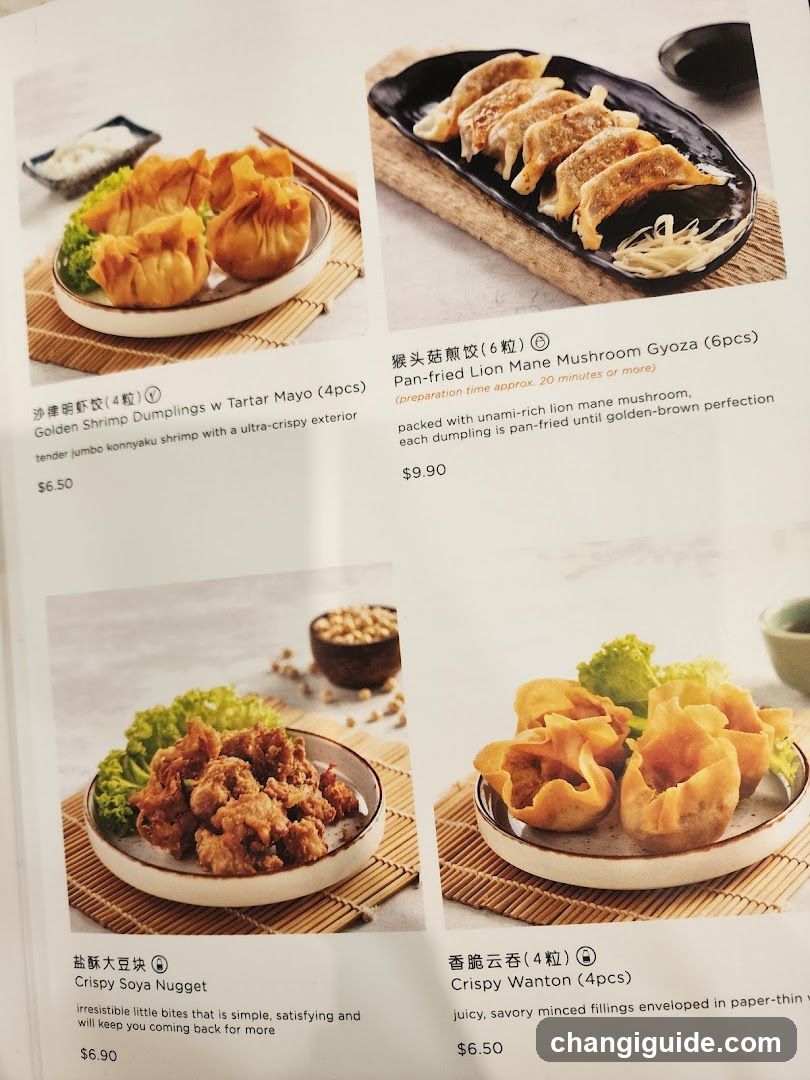 Dumpling and Asian Cuisine Menu Page