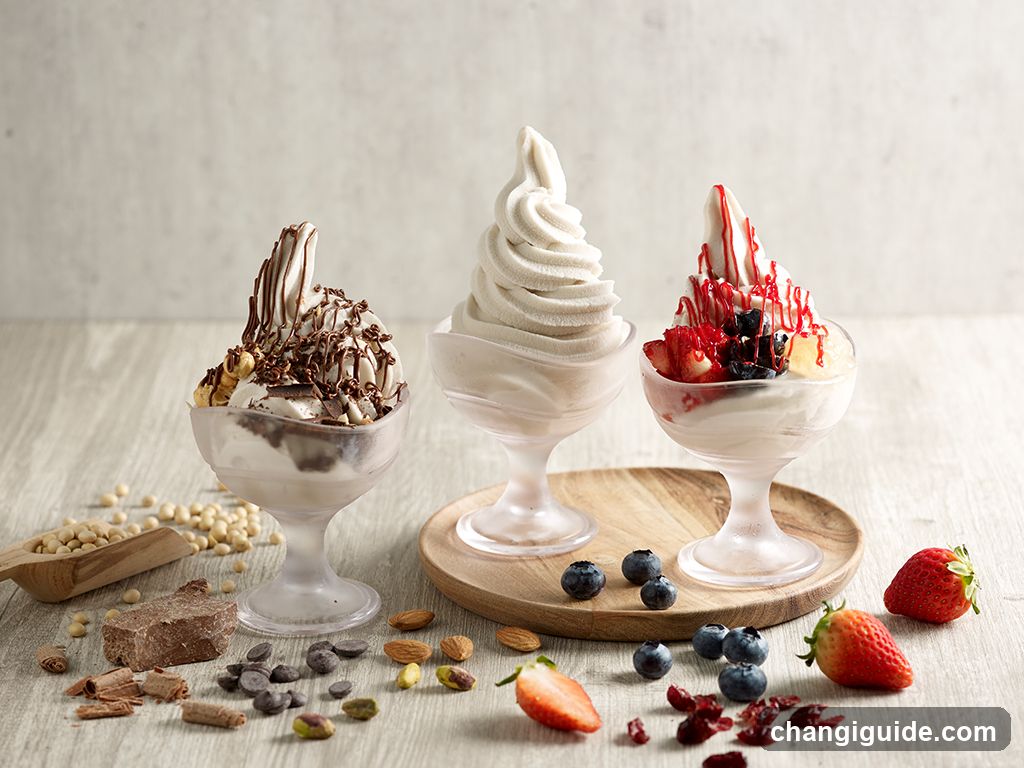Soft Serve Desserts with Toppings