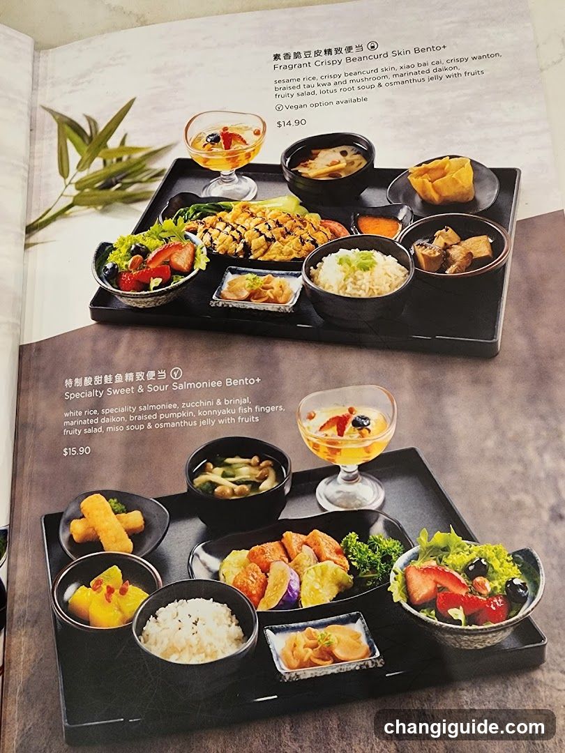Food Menu Page with Bento Sets