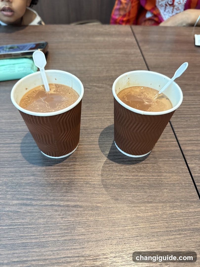 Two cups of tea on a table
