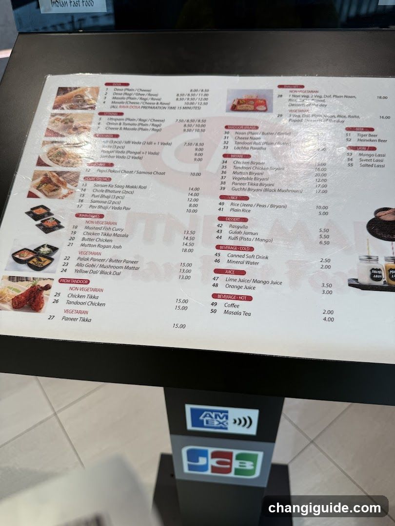 Indian Fast Food Menu