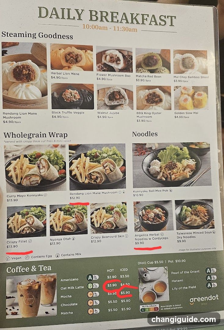 Daily Breakfast Menu