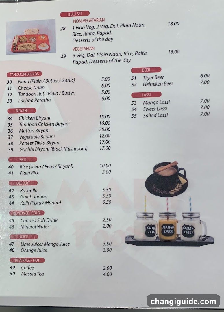 Restaurant Menu Page