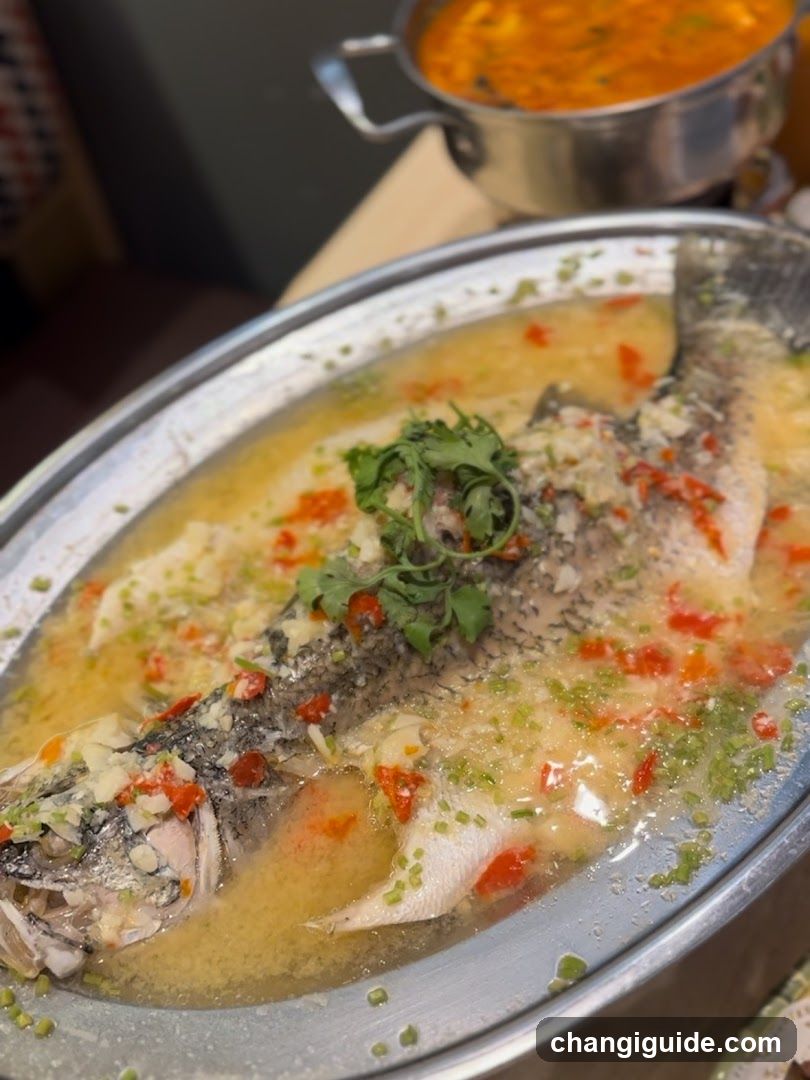 Steamed Fish with Chili and Scallion Sauce