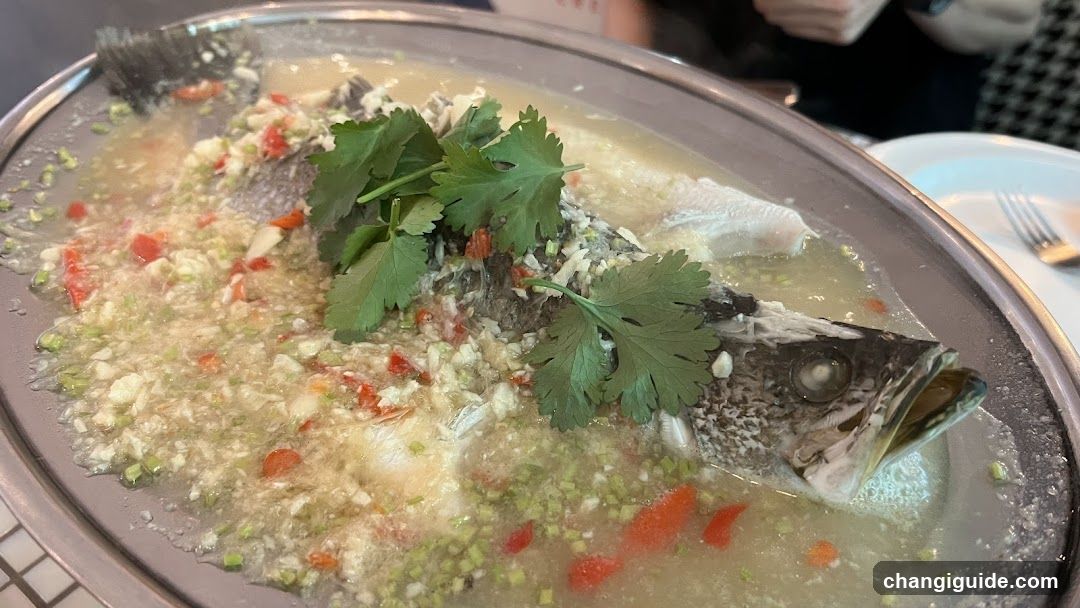 Steamed Fish with Garlic Sauce